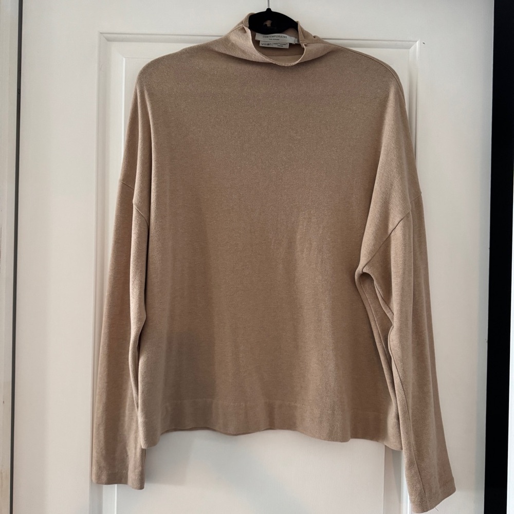 Simons Beige Women's Turtleneck Sweater | M
